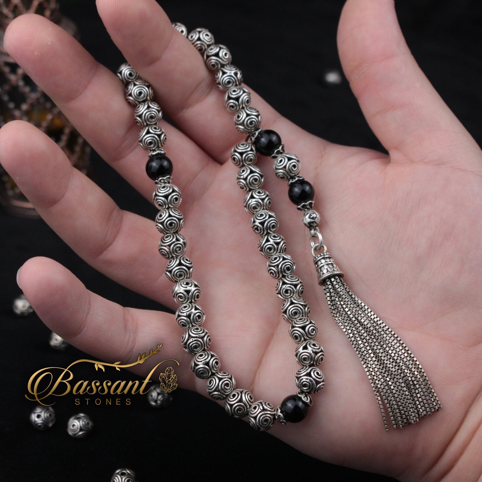 Silver/Onyx Rosary