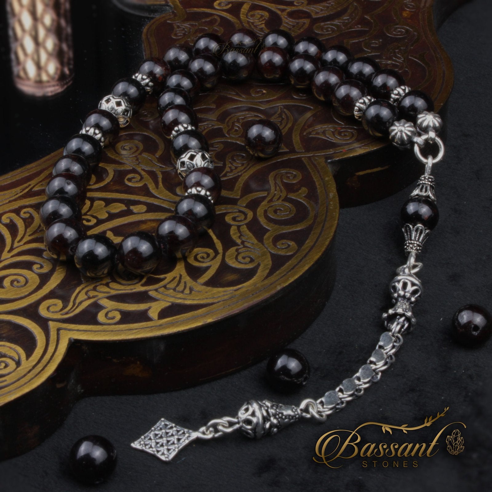 Garnet Rosary - Bassant Jewellery