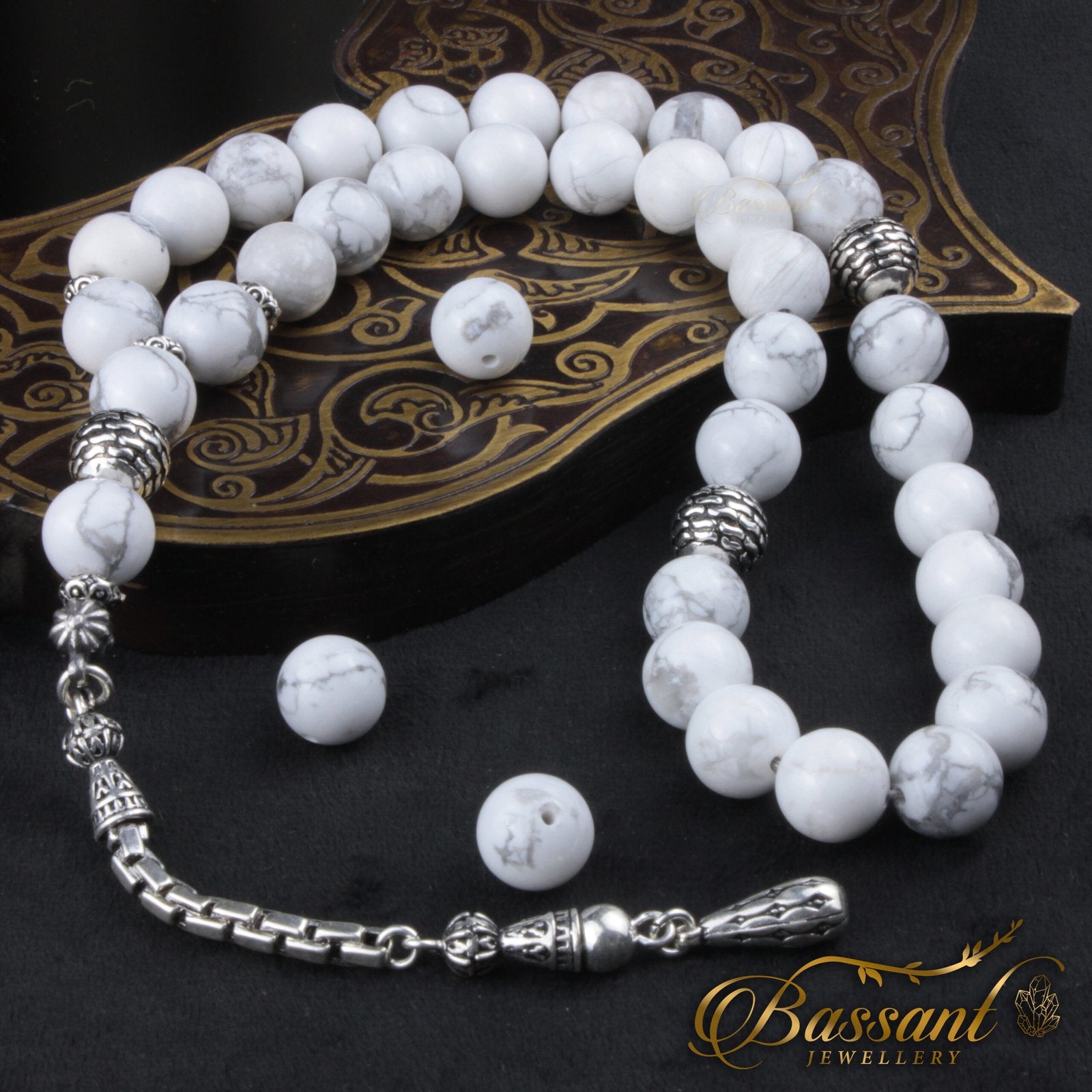 White Howlite Rosary - Bassant Jewellery