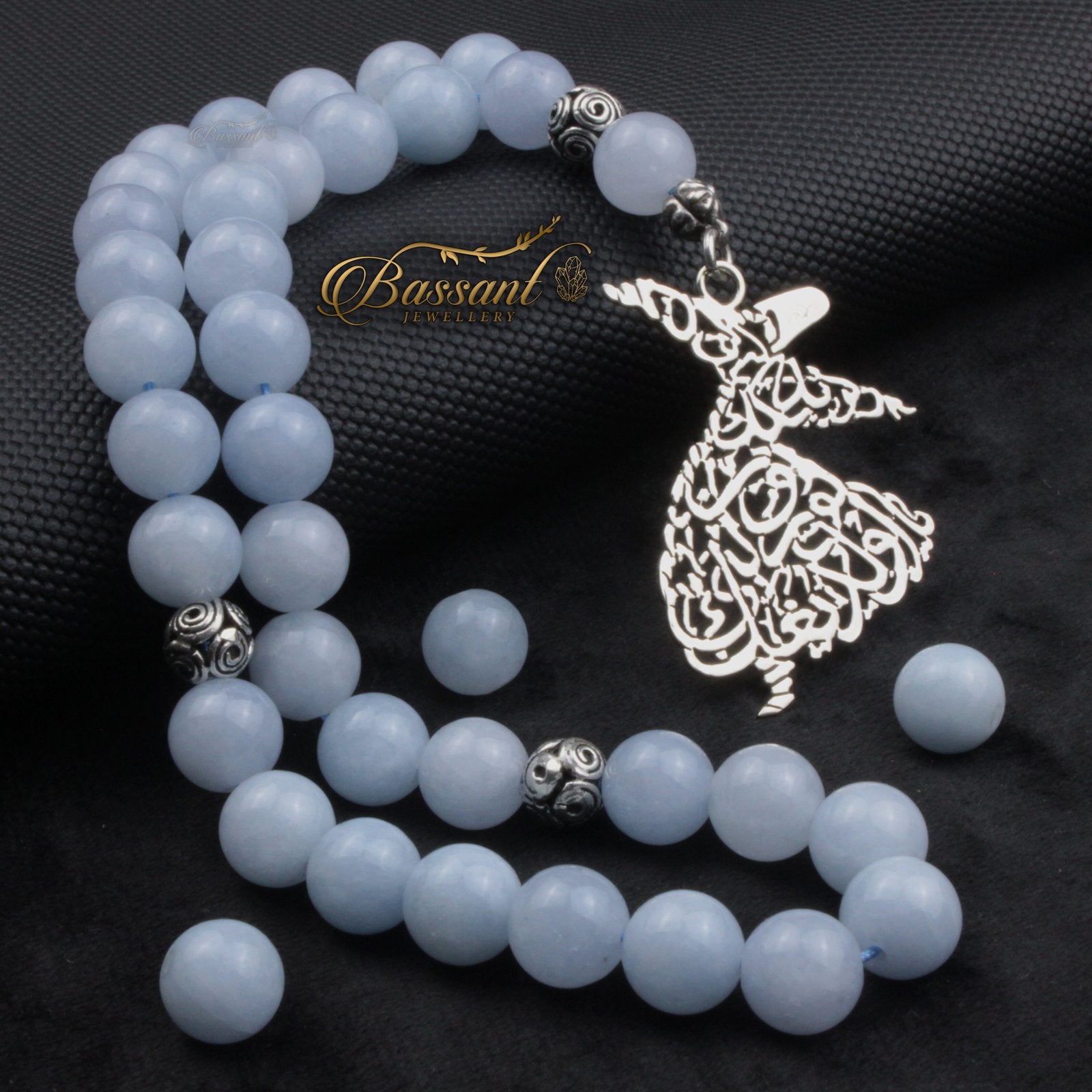 Sky blue Jade Rosary