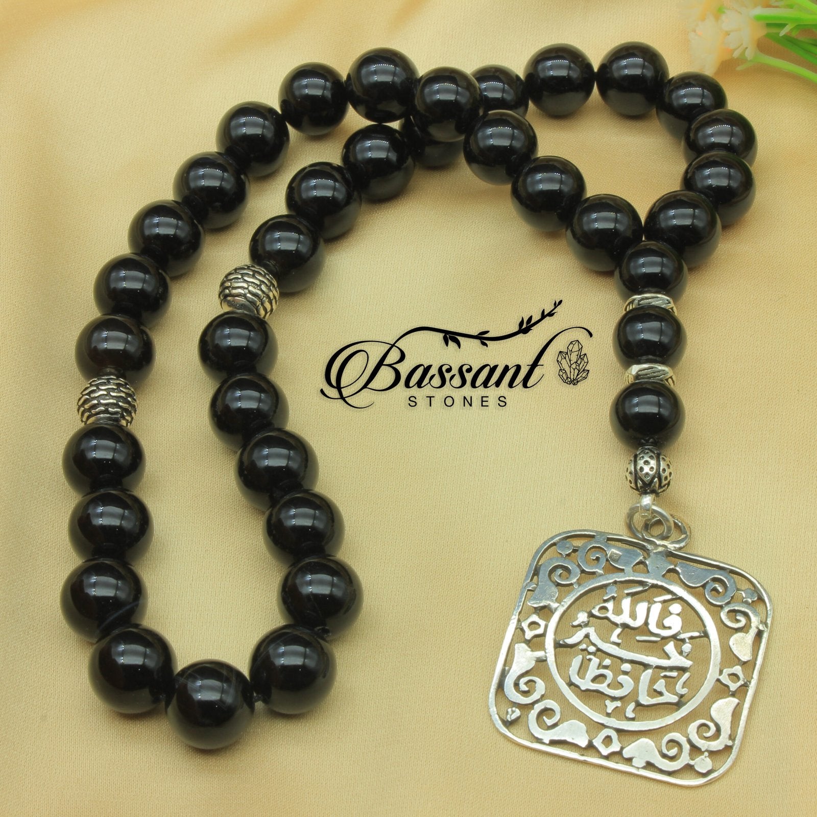 Black Agate - Onyx Rosary - Bassant Jewellery