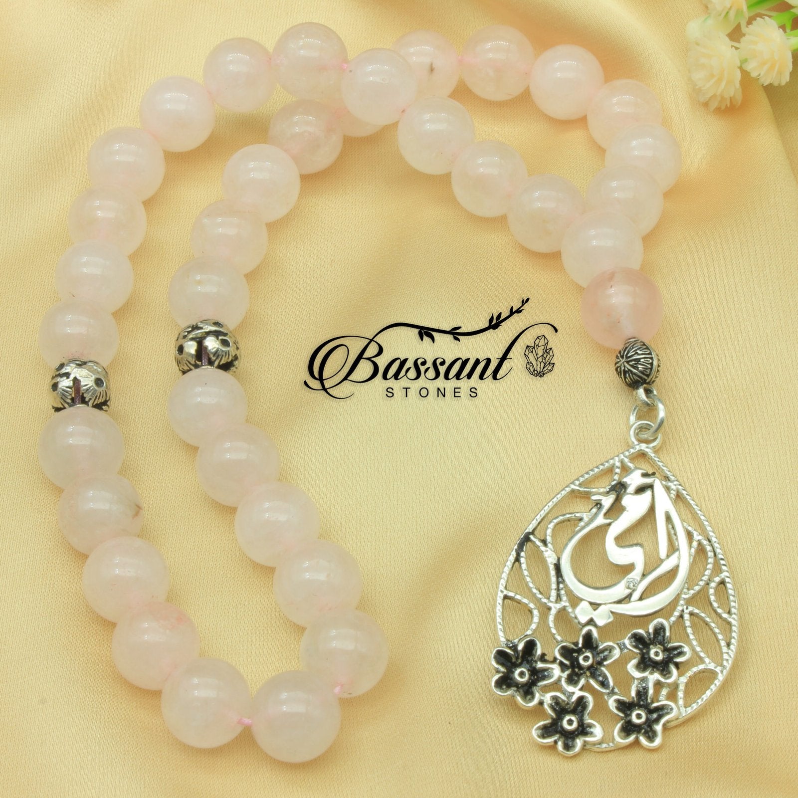 Rose Quartz Rosary - Bassant Jewellery