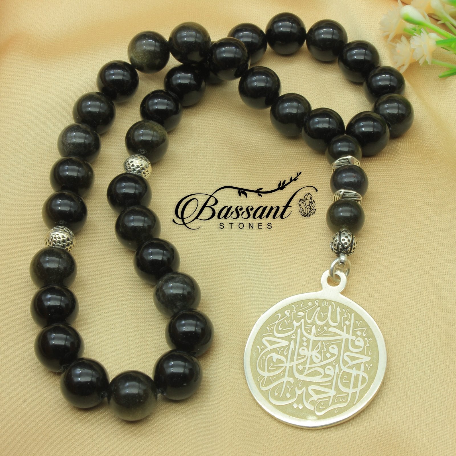 Golden Obsidian Rosary - Bassant Jewellery