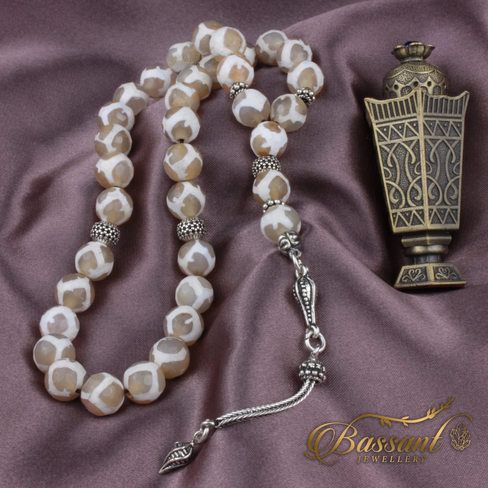 Tibetan Agate Rosary - Bassant Jewellery