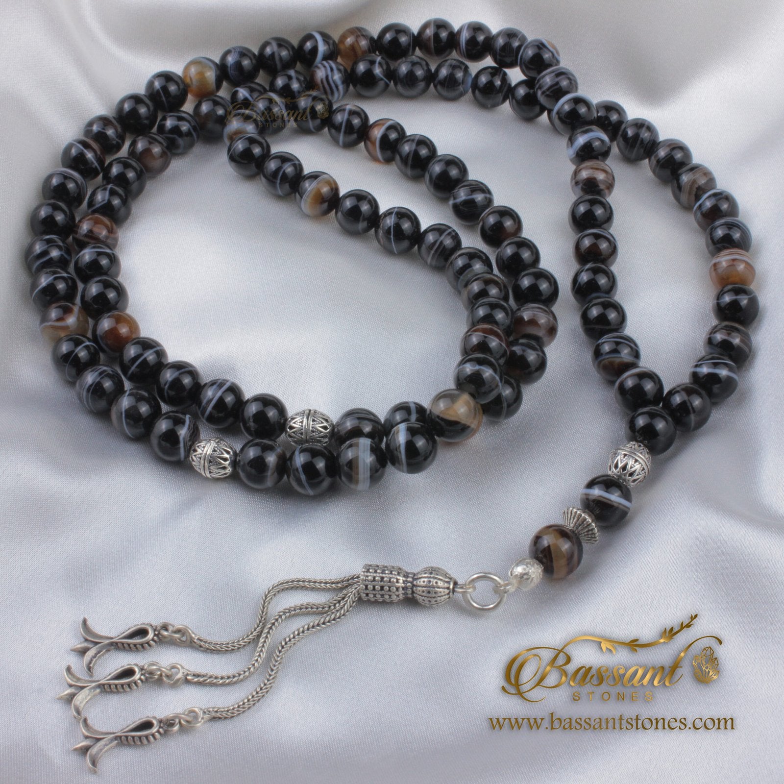 Black Agate - Onyx Rosary - Bassant Jewellery