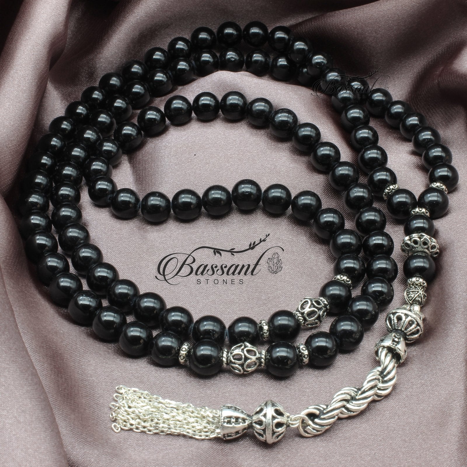 Black Tourmaline Royal Rosary - Bassant Jewellery