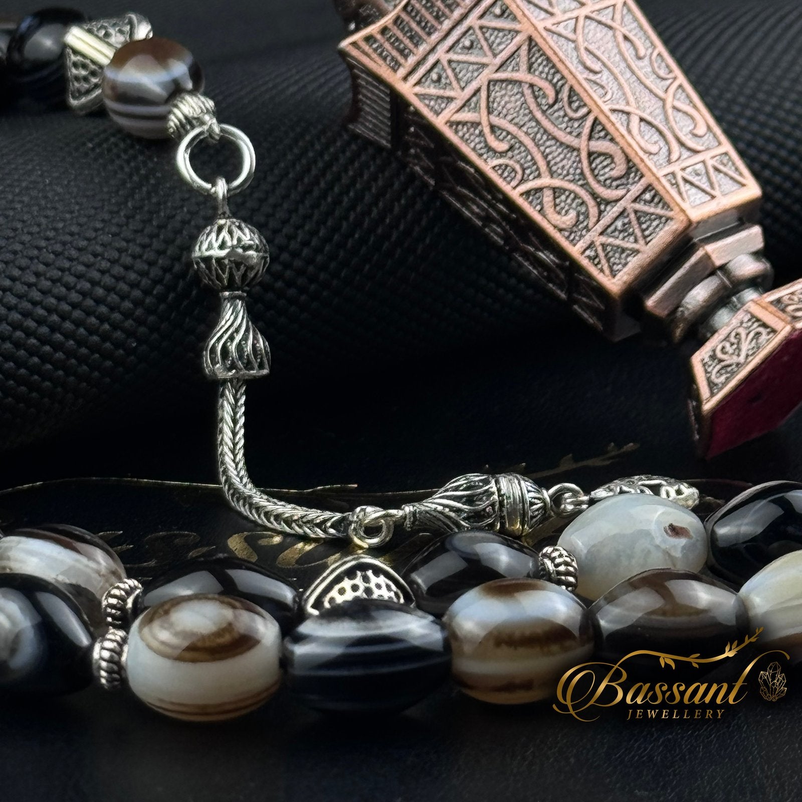 Suleiman Agate Rosary - Bassant Jewellery