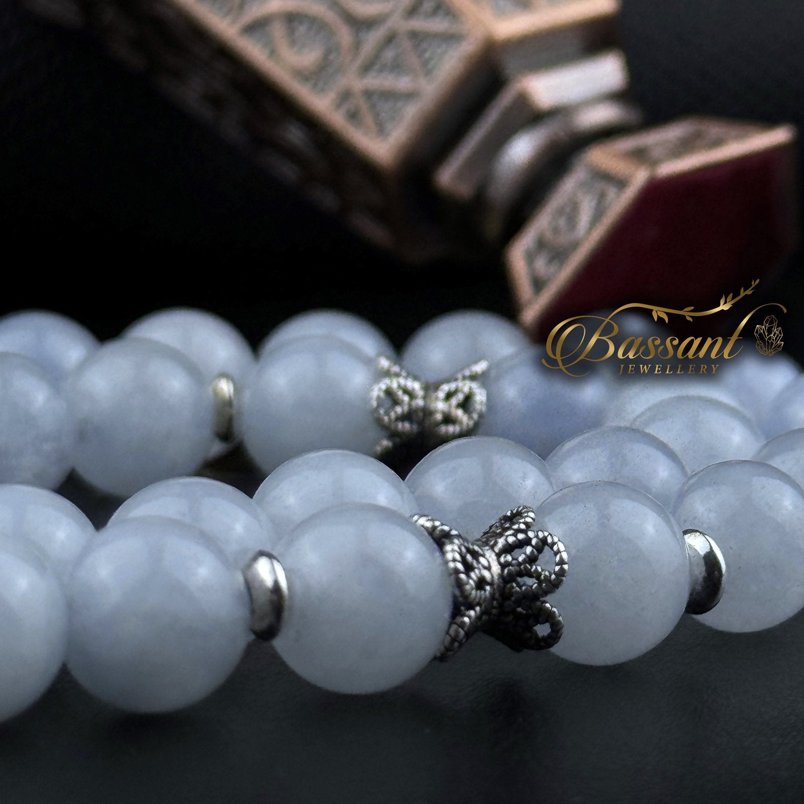 Sky blue Jade Rosary