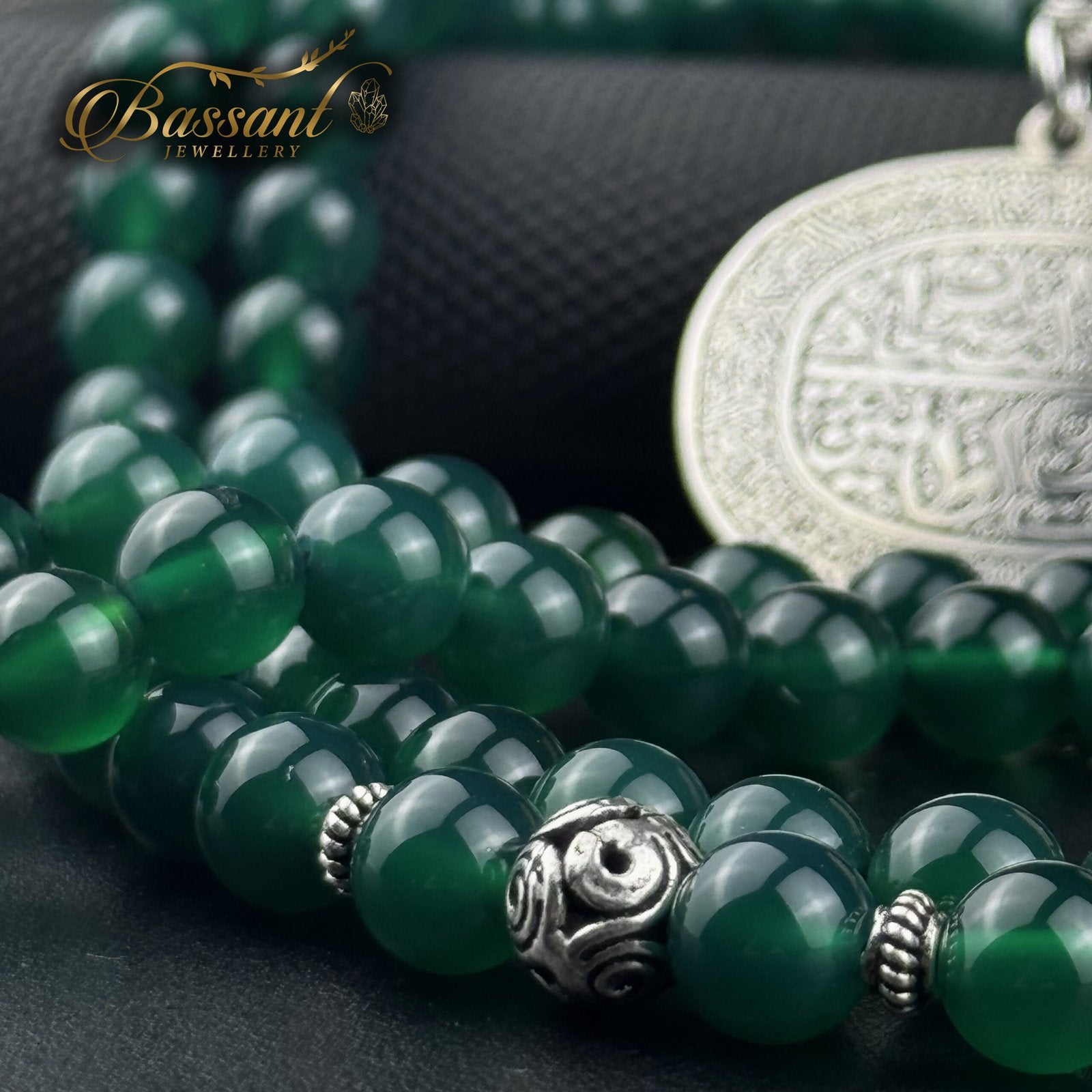 Green Agate Rosary - Bassant Jewellery