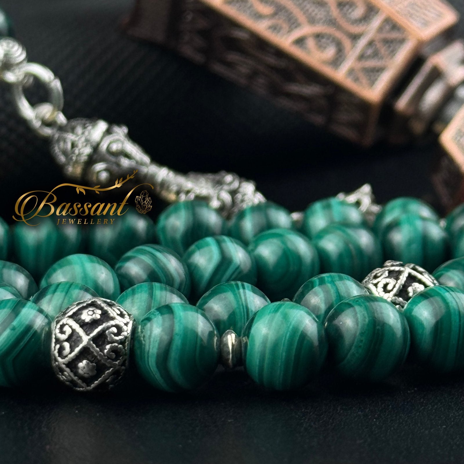 Malachite Rosary - Bassant Jewellery