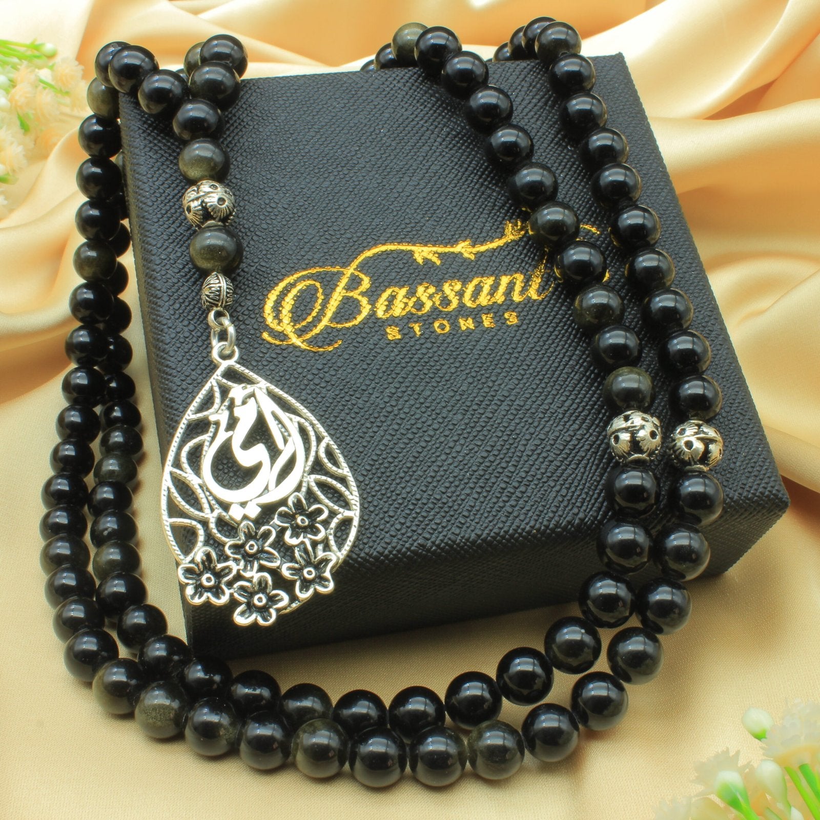 Golden Obsidian Rosary - Bassant Jewellery