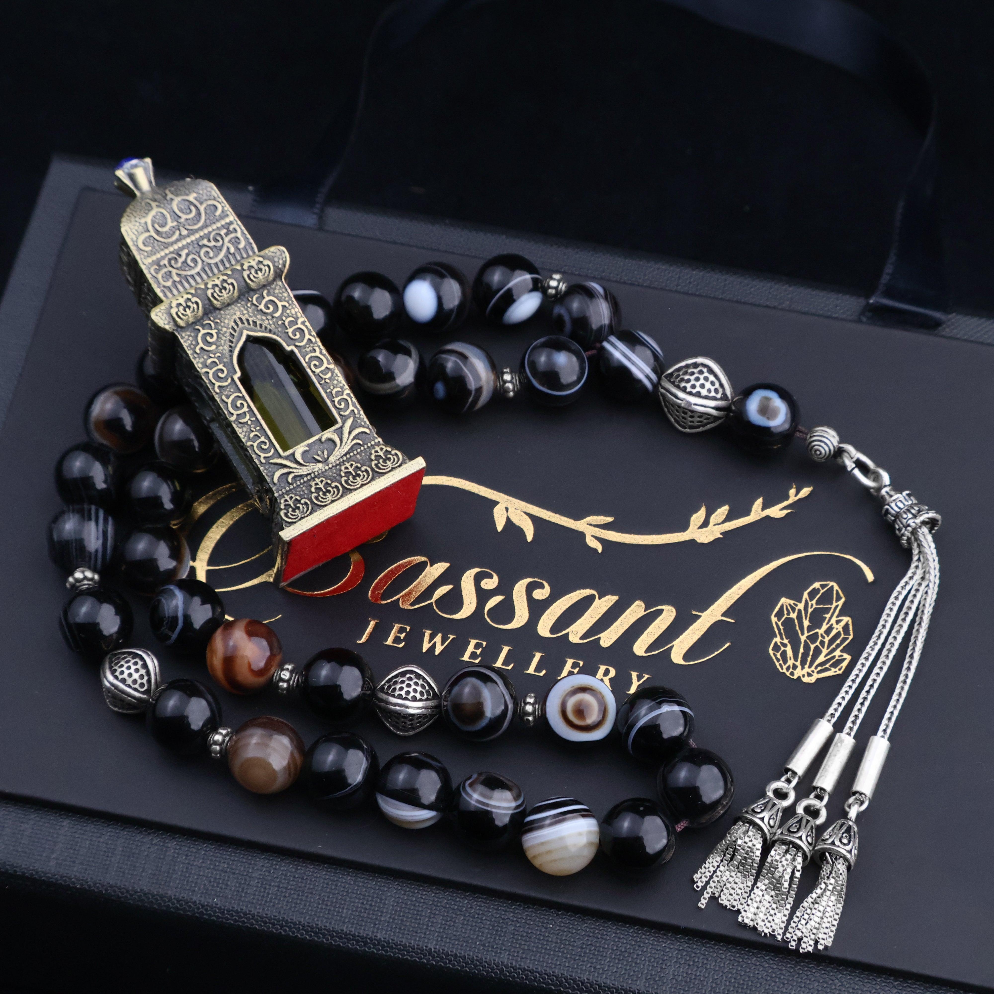 Suleiman Agate Rosary - Bassant Jewellery