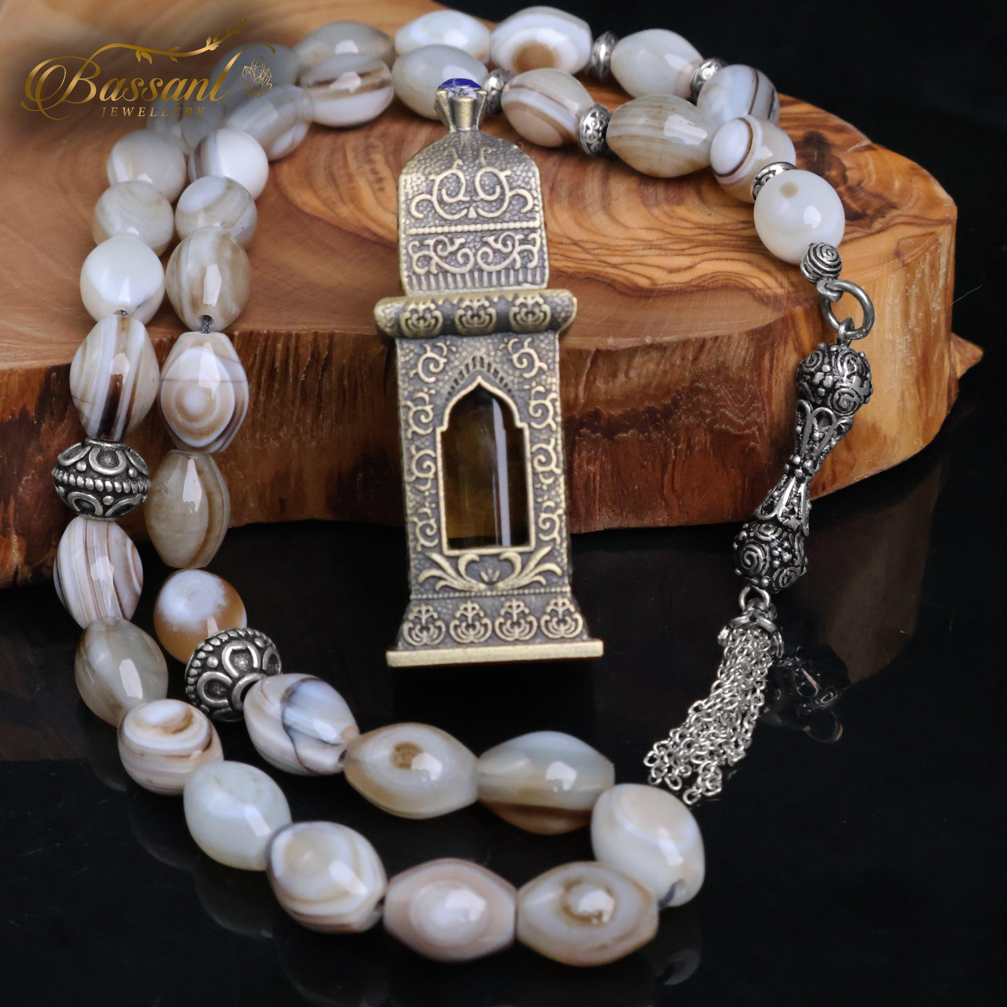 Suleiman Agate Rosary - Bassant Jewellery