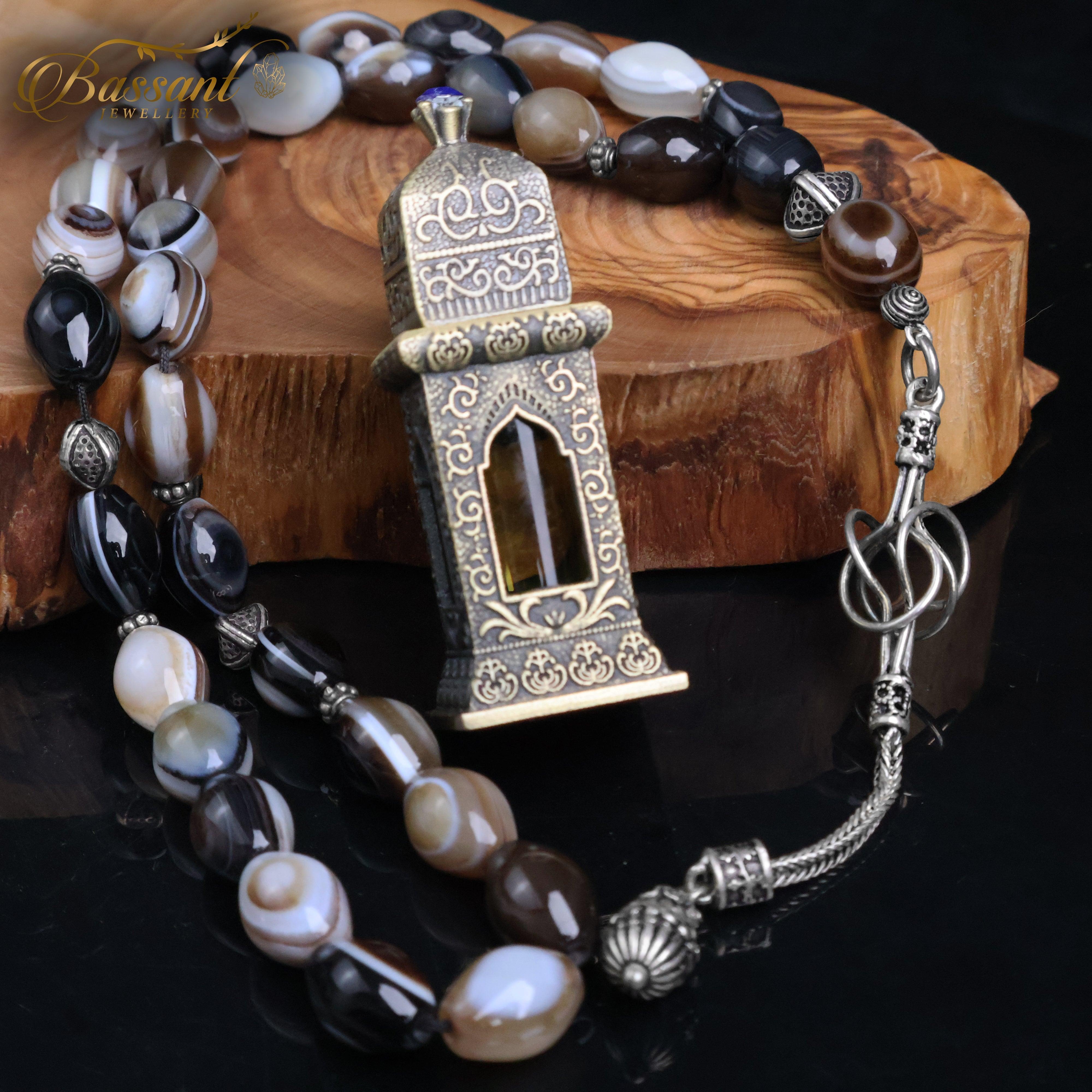 Suleiman Agate Rosary - Bassant Jewellery