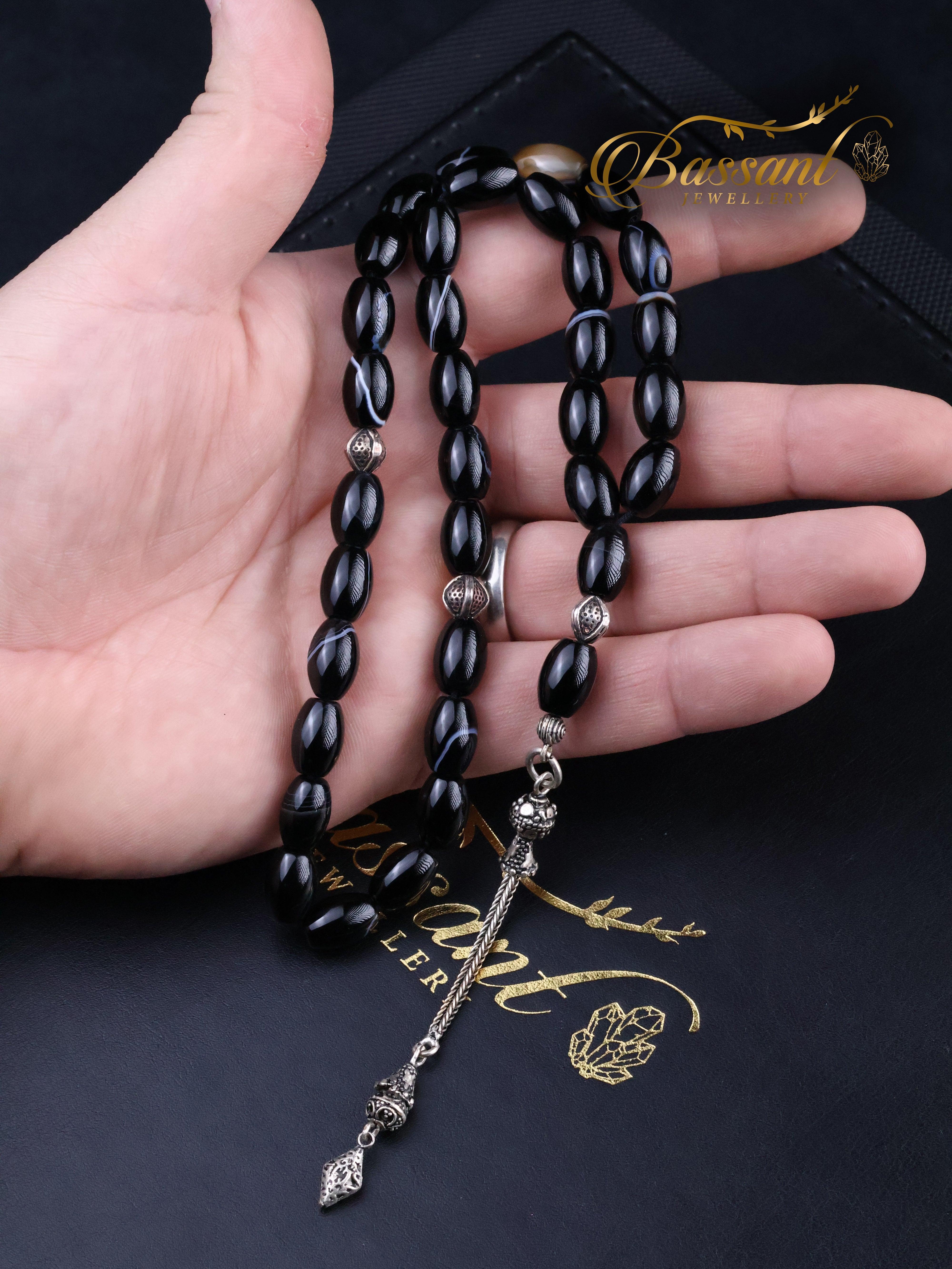 Suleiman Agate Rosary - Bassant Jewellery