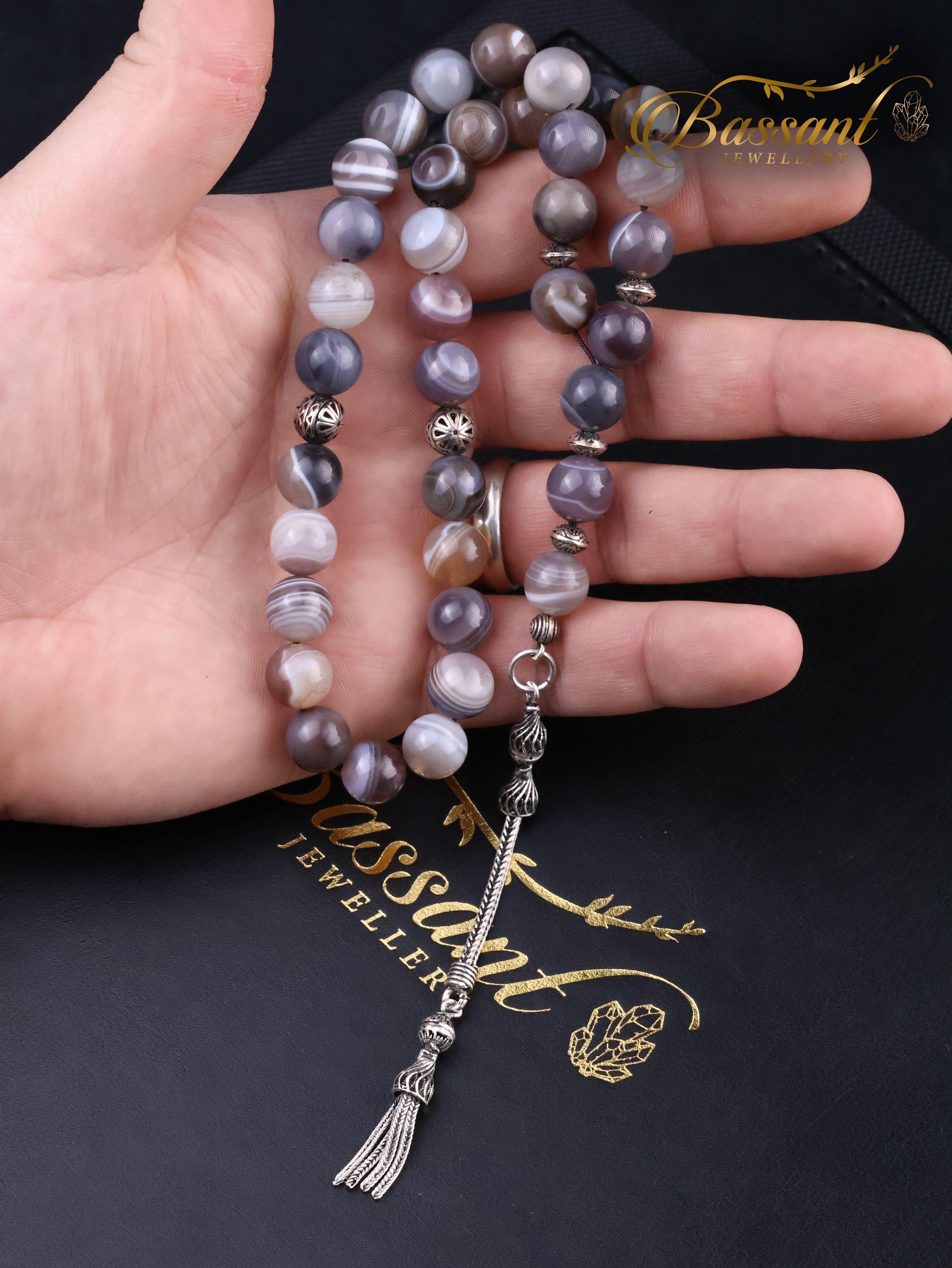 Botswana Agate Rosary - Bassant Jewellery