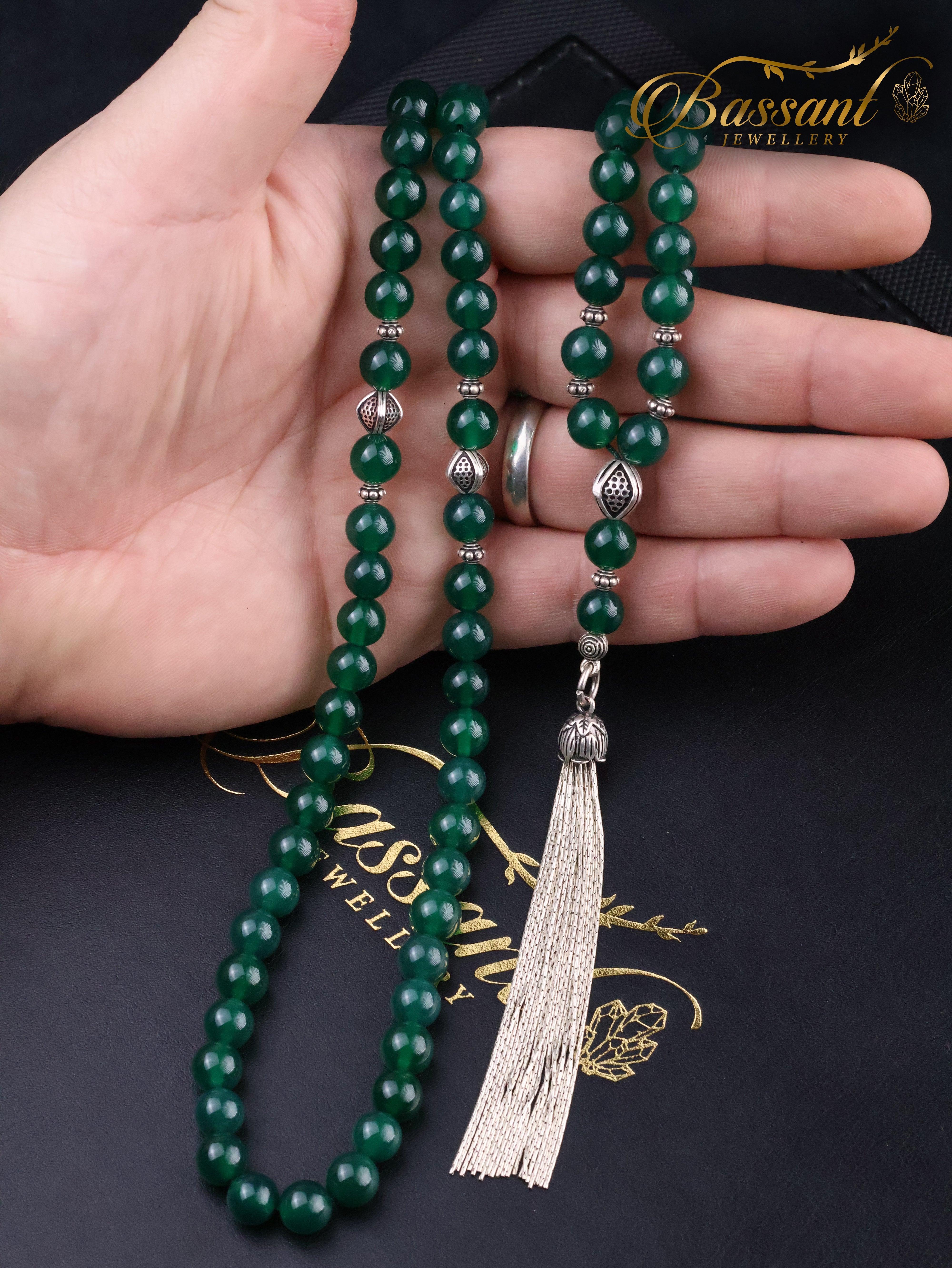 Green Agate Rosary - Bassant Jewellery