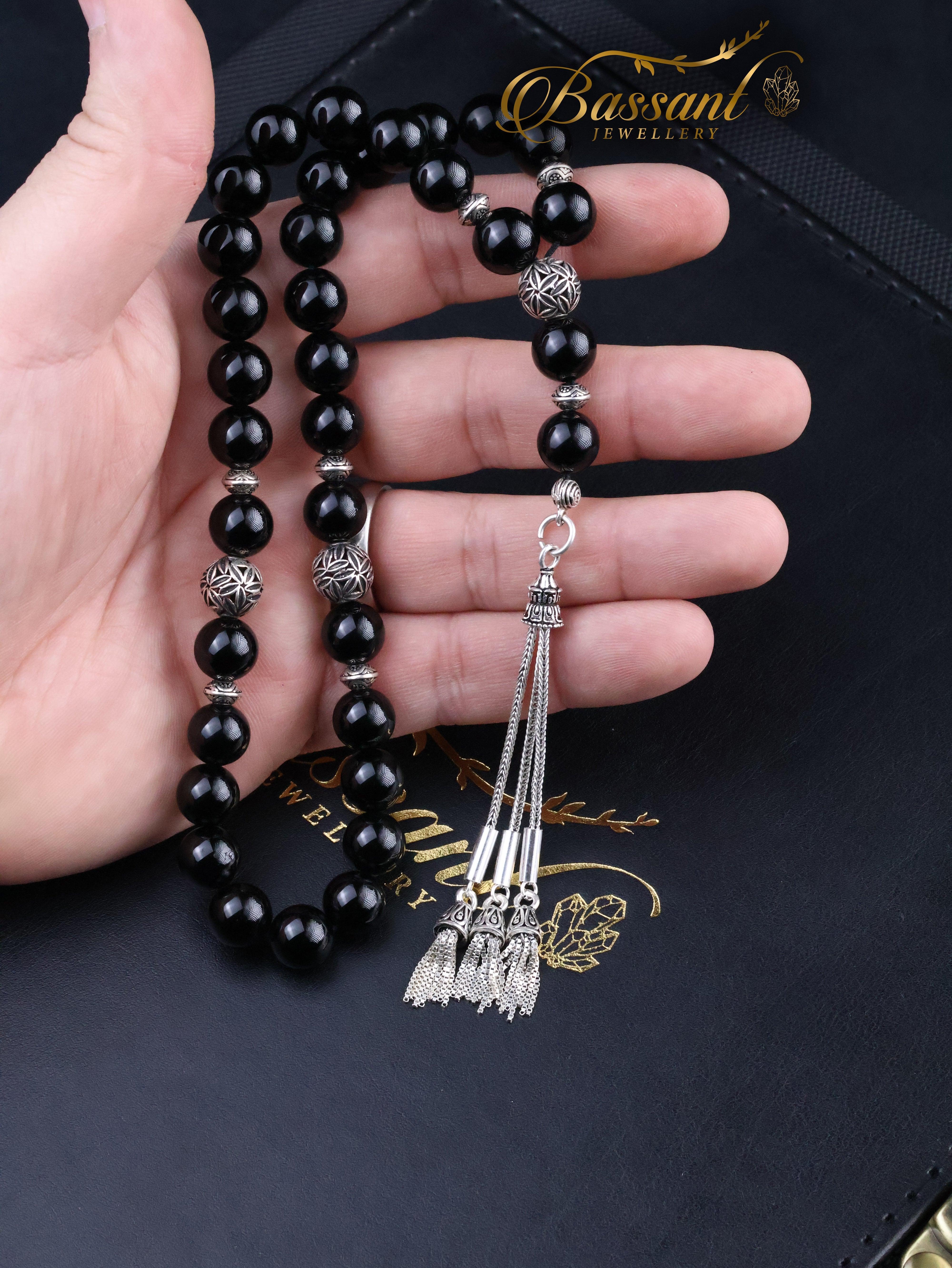 Black Agate - Onyx Rosary - Bassant Jewellery